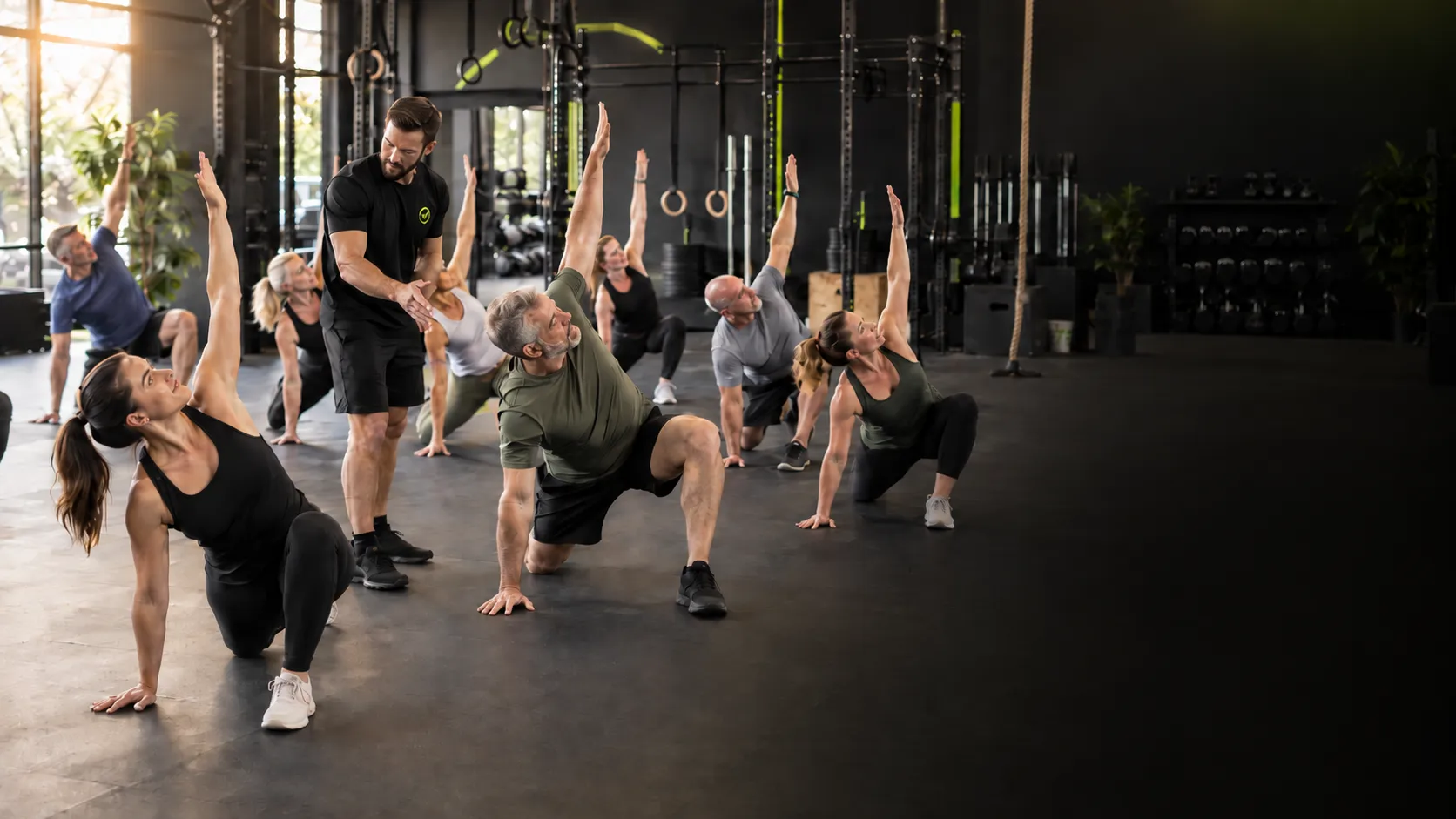 Entrenament en grup amb un entrenador